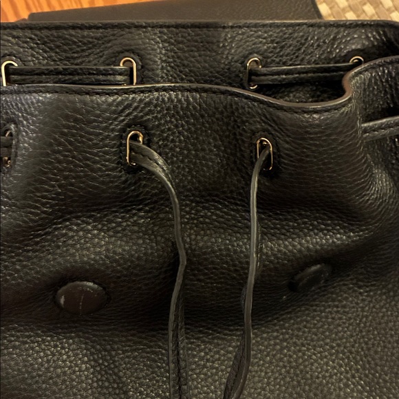 Tory Burch Black Pebbled Leather Backpack - Picture 9 of 11